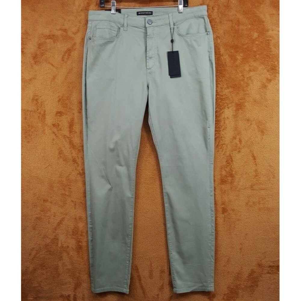 MONFRERE Mens Jeans Size 38 Green Jade Lightweight Stretch BRANDO SLIM $210